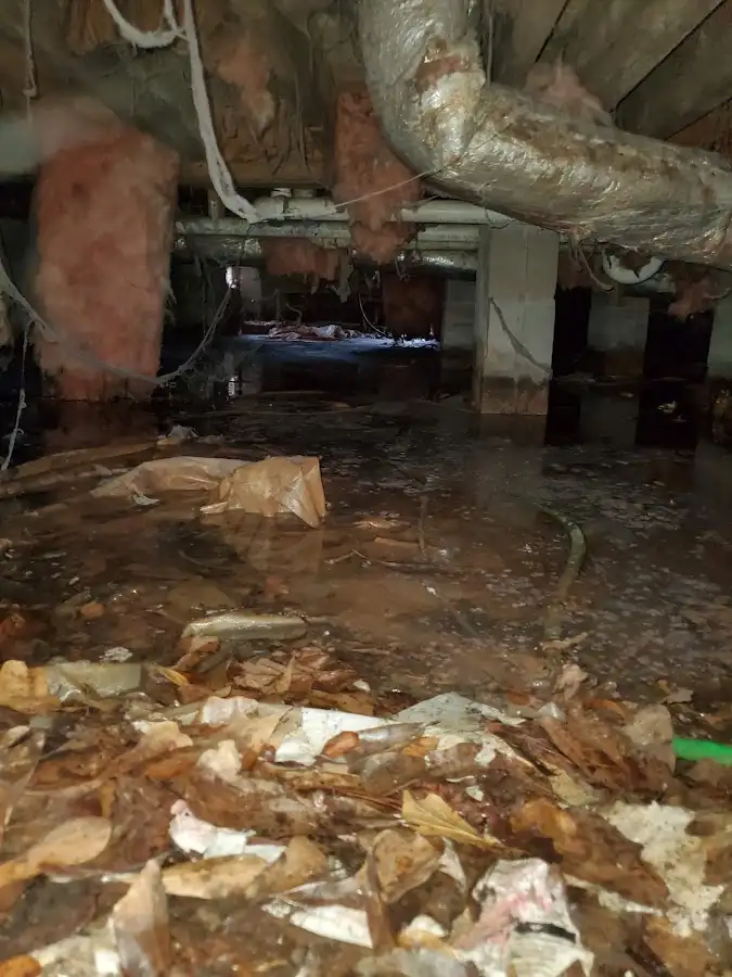 Crawl space flood assessment for Commercial Water Damage Restoration in Worth